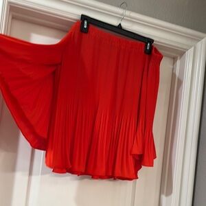 Vince Camuto Red Top with Pleated High-Low Design for Night Out by Vince Camuto